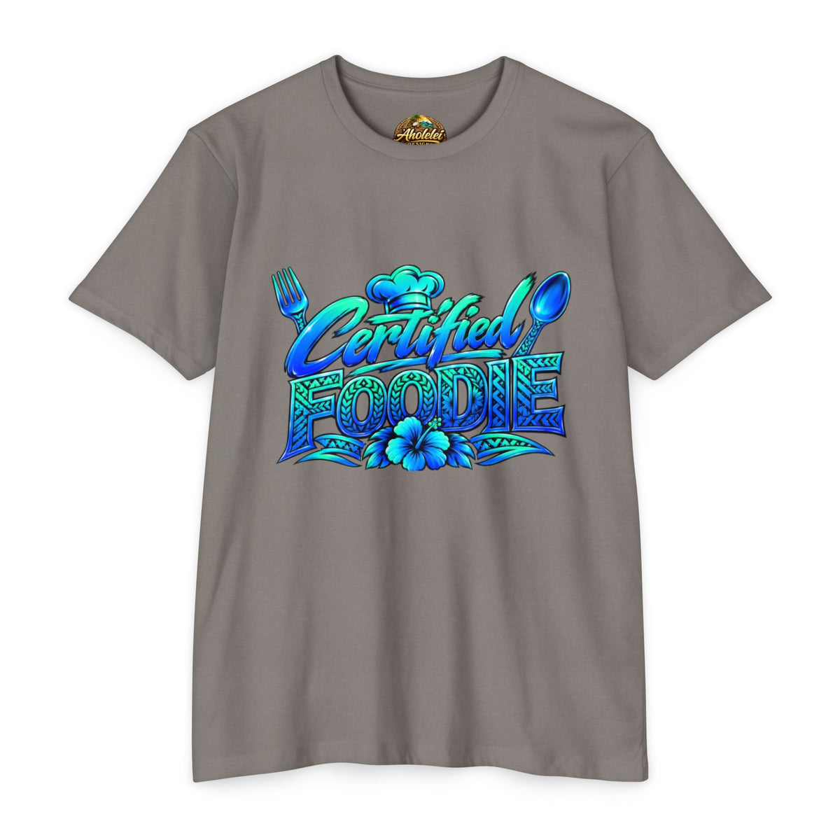 Certified Foodie T-Shirt — Tropical Hawaiian 'Certified Foodie' Graphic Tee
