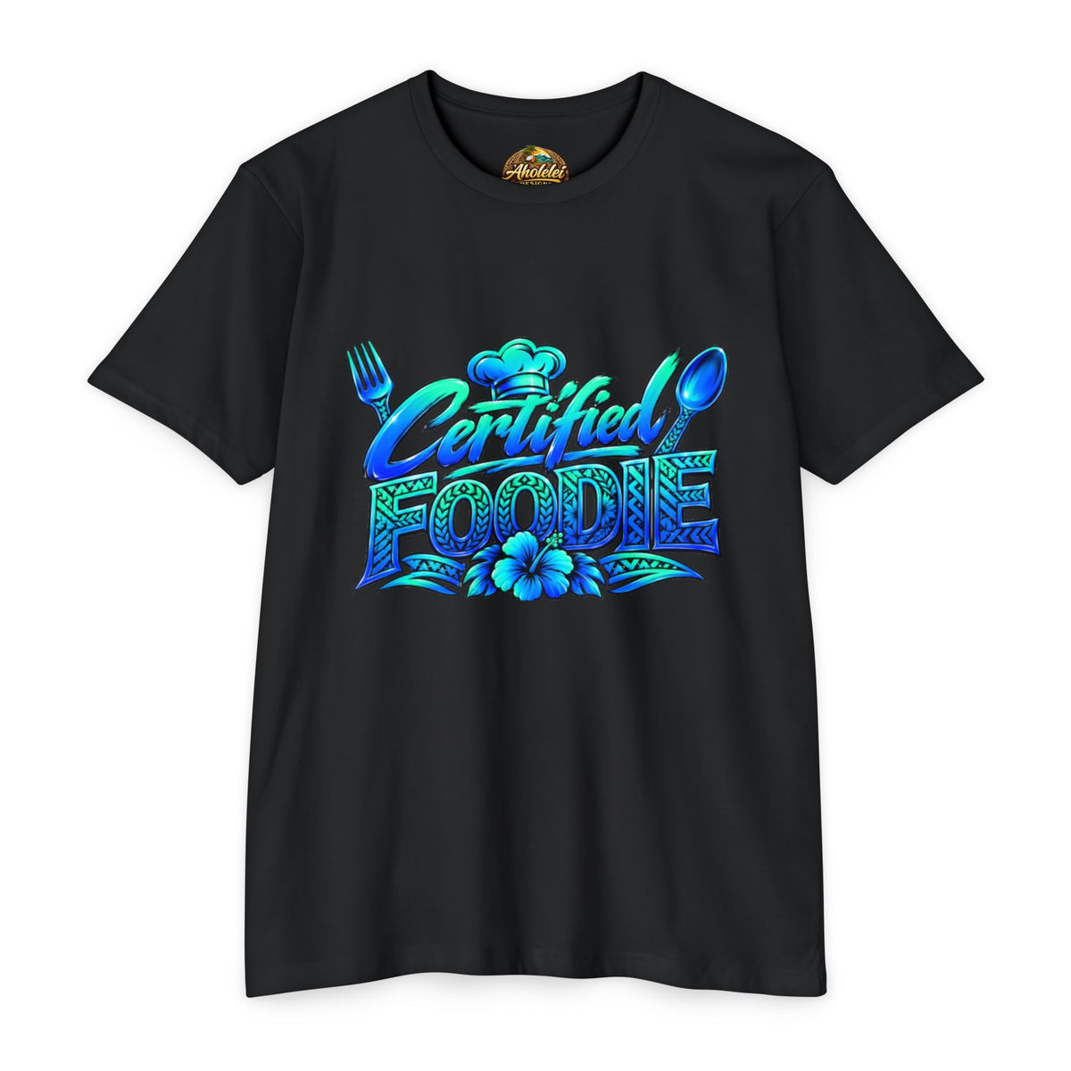 Certified Foodie T-Shirt — Tropical Hawaiian 'Certified Foodie' Graphic Tee